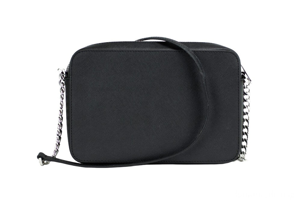 Michael Kors Jet Set Large East West Crossbody Bag in Black Saffiano Leather