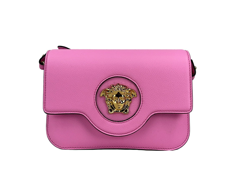 Versace La Medusa Schultertasche aus rosa Leder