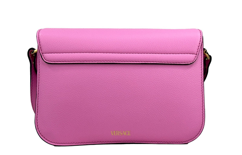 Versace La Medusa Schultertasche aus rosa Leder