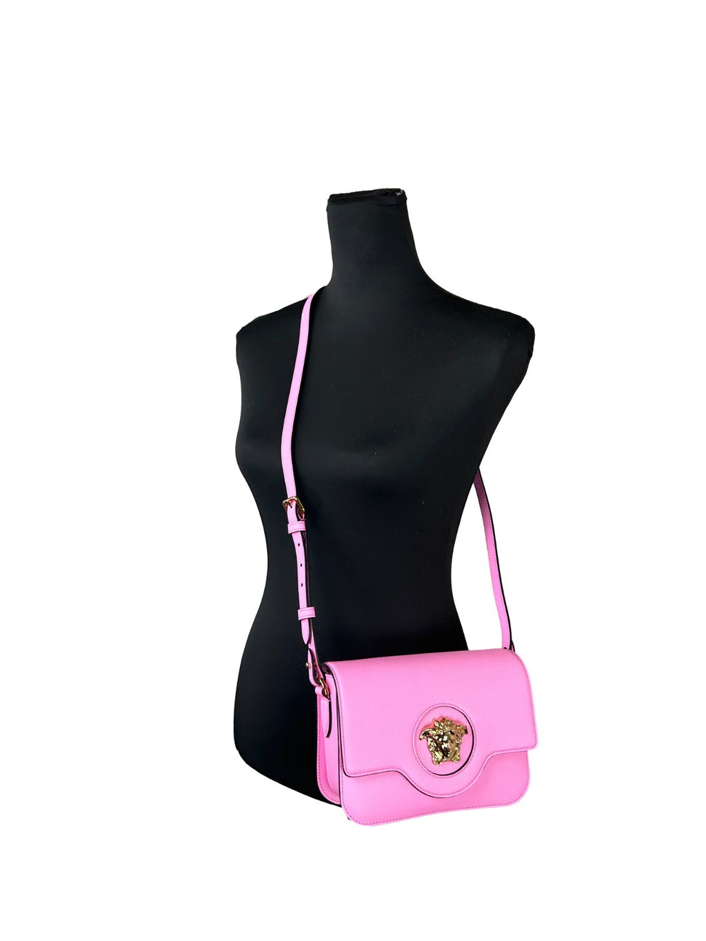 Versace La Medusa Schultertasche aus rosa Leder