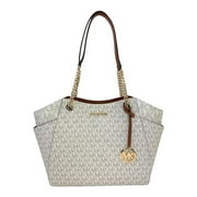 Michael Kors Jet Set Travel Large Logo Bag Vanilla