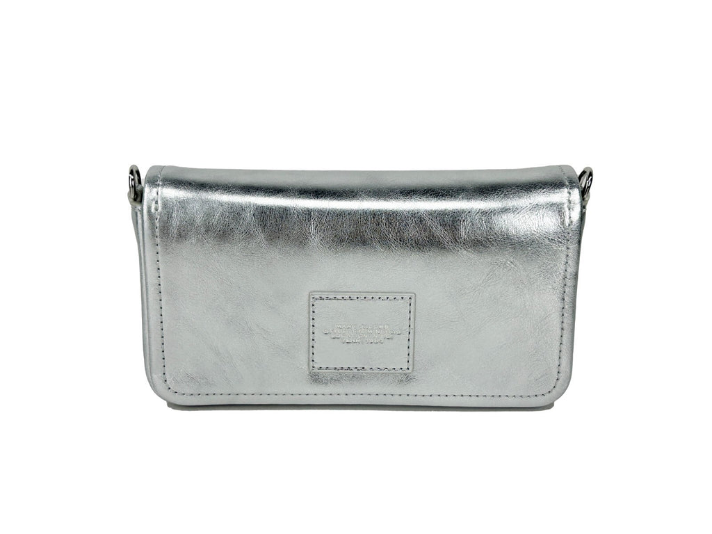 Marc Jacobs The Metallic Leather Chain Mini Bag - Silber