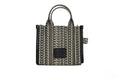 Marc Jacobs The Monogram Beige Mini Tote Handtasche aus gewebtem Jacquard-Canvas mit Schultergurt