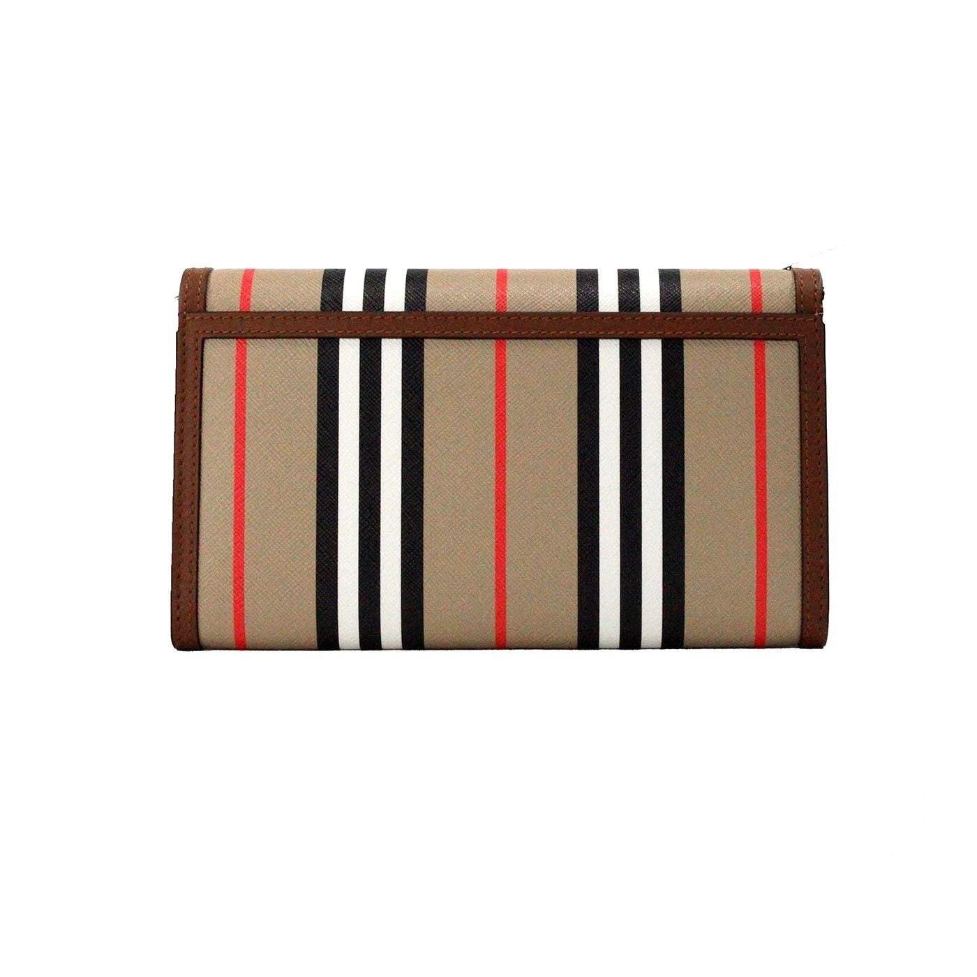 Burberry Hannah Icon Stripe Archive Tan E-Canvas Leder Umhängetasche