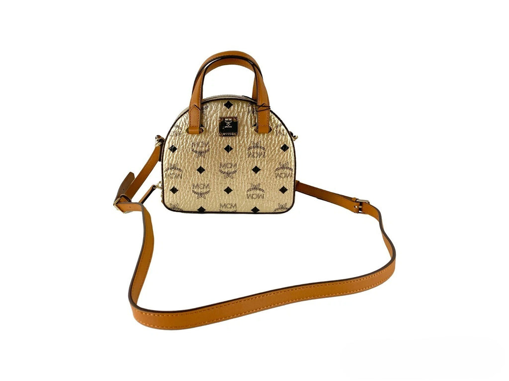 MCM Half Moon Mini Round Top Henkeltasche Umhängetasche