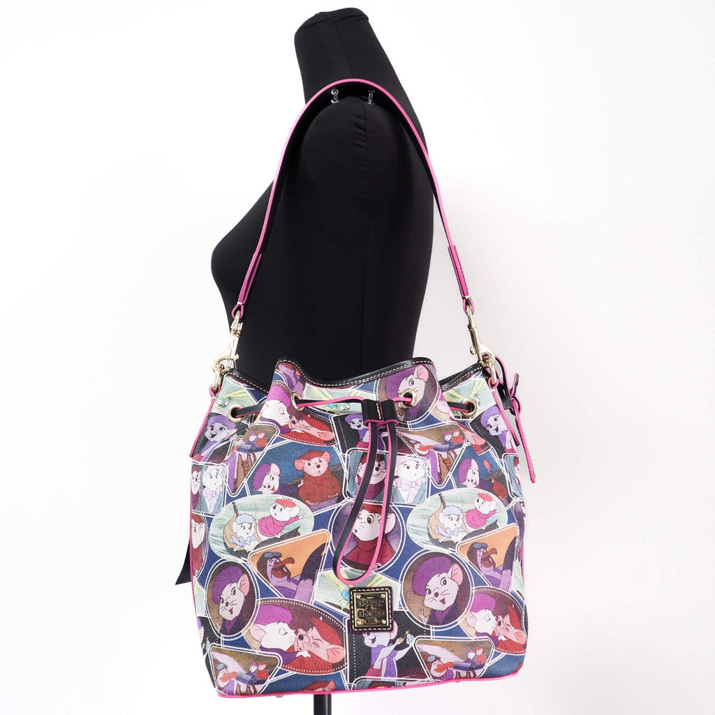 Dooney & Bourke Disney The Rescuers Drawstring Bucket Shoulder Bag