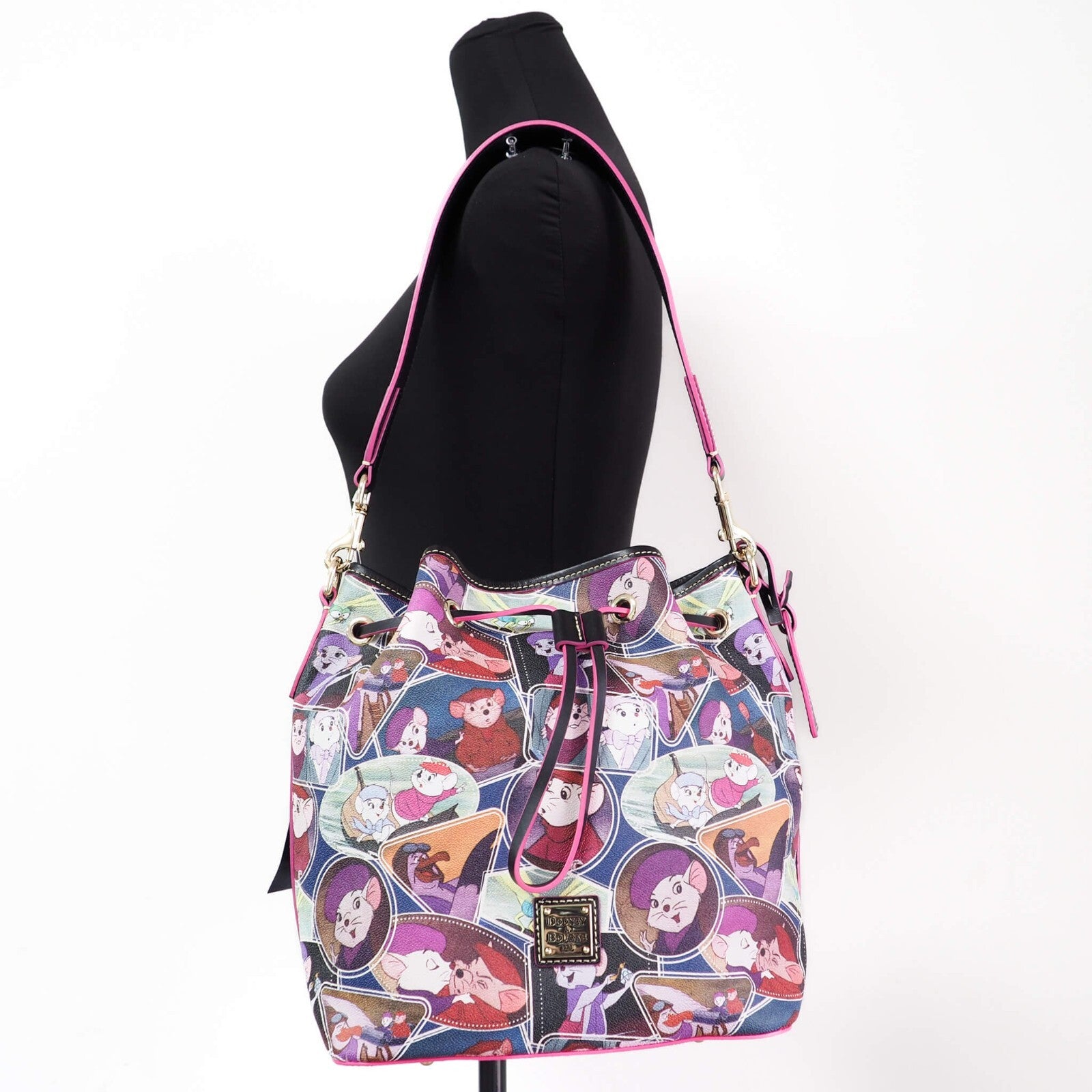 Dooney & Bourke Disney The Rescuers Drawstring Bucket Shoulder Bag