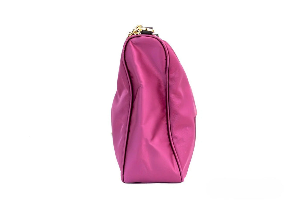Versace Small Dahlia Nylon Fabric Medusa Charm Shoulder Bag