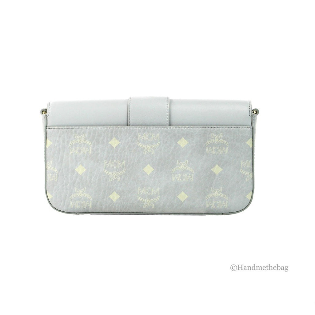 MCM Kleine Mode Travia Umhängetasche aus genarbtem Visetos-Leder, als Crossbody und Clutch tragbar