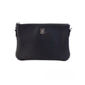 Burberry Peyton Monogram Leder Pochette Umhängetasche Schwarz
