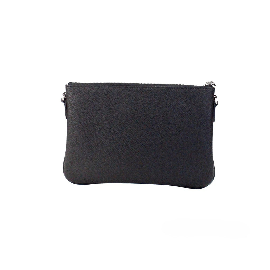 Burberry Peyton Monogram Leder Pochette Umhängetasche Schwarz