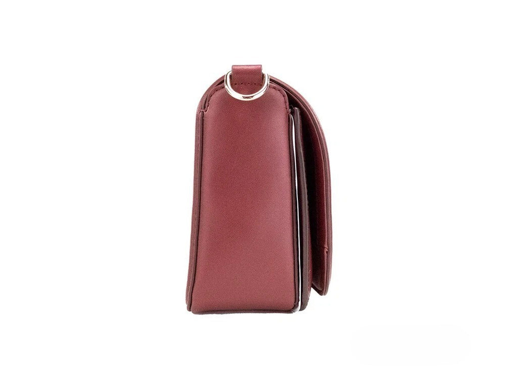 Marc Jacobs Medium Metal Signet Syrah Smooth Leather Flap Shoulder Bag