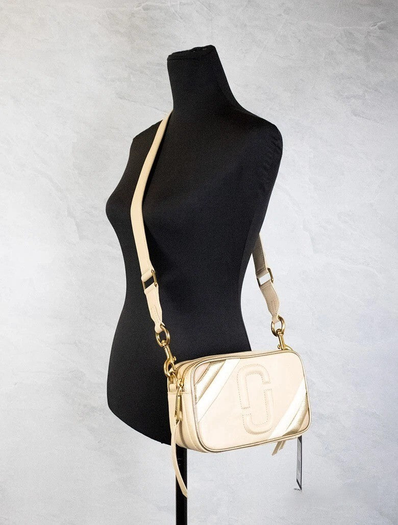 Marc Jacobs The Moto Shot 21 Curds Leather Camera Crossbody Bag