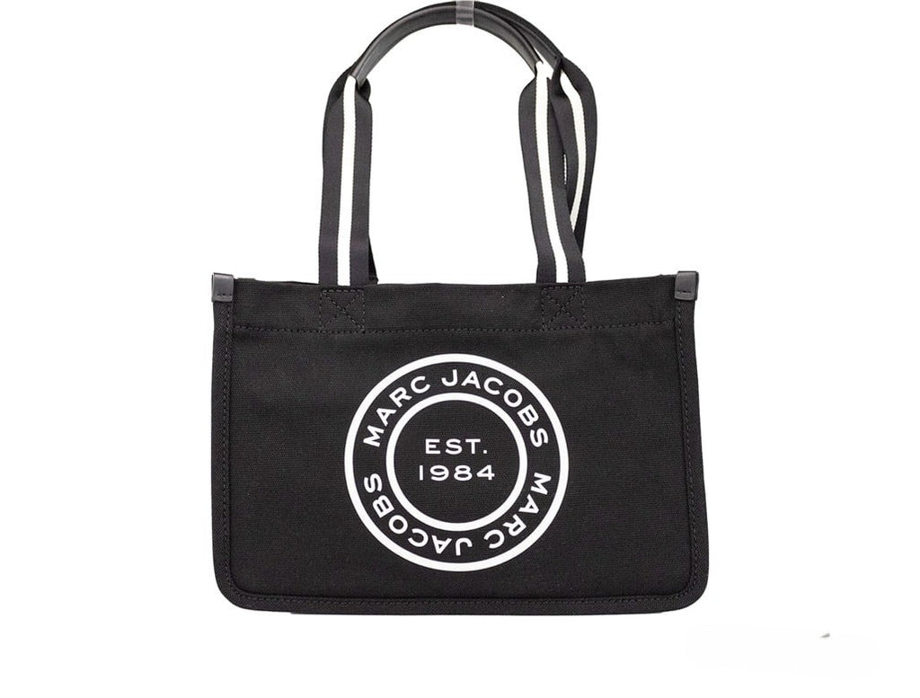 Marc Jacobs Mittlere Schwarze Canvas Schultertasche Convertible Tote Bag