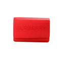 Burberry Hampshire Kleine Umhängetasche aus rotem Glattleder mit geprägtem Logo