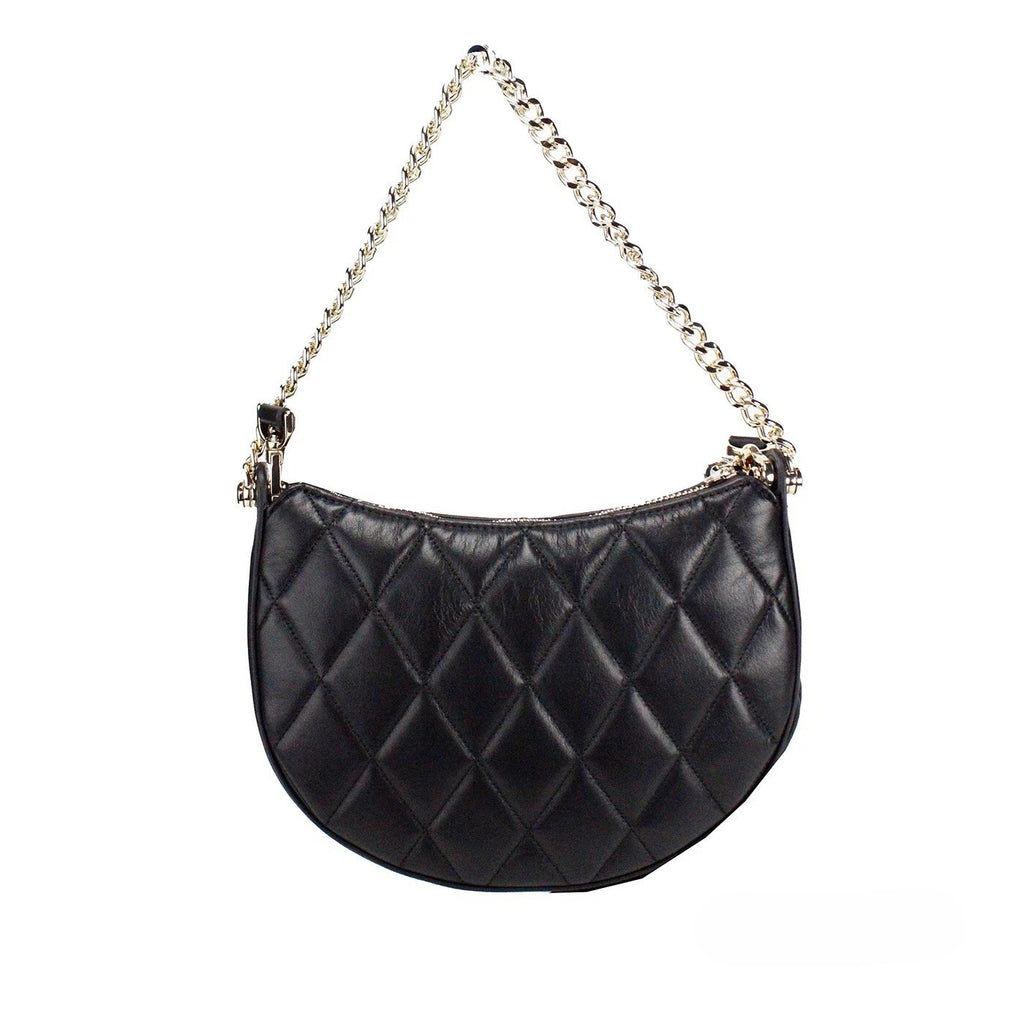 Kate Spade Carey Small Black Quilted Leather Crossbody Bag with Zipper