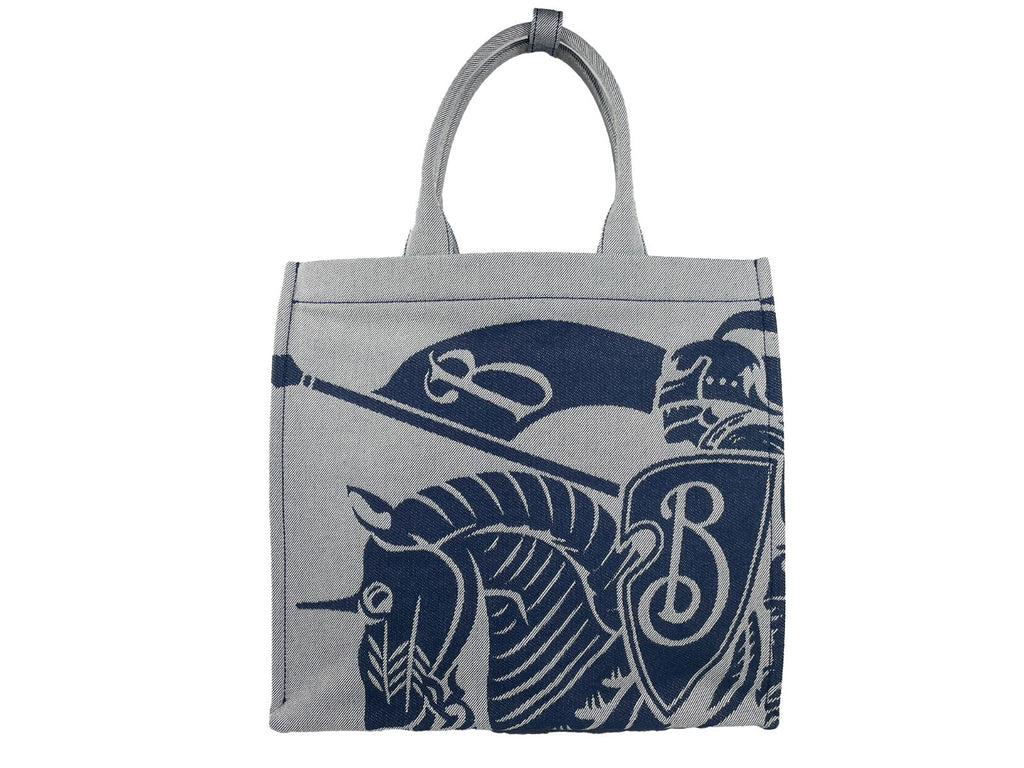 Burberry Navy EKD Canvas Tote Bag with Coin Purse