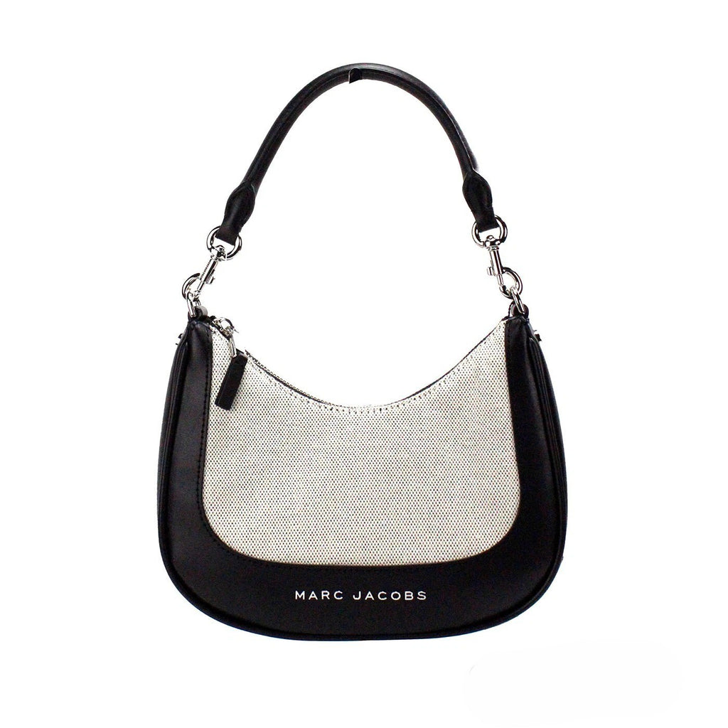 Marc Jacobs Hobo-Schultertasche aus schwarzem Canvas und Leder