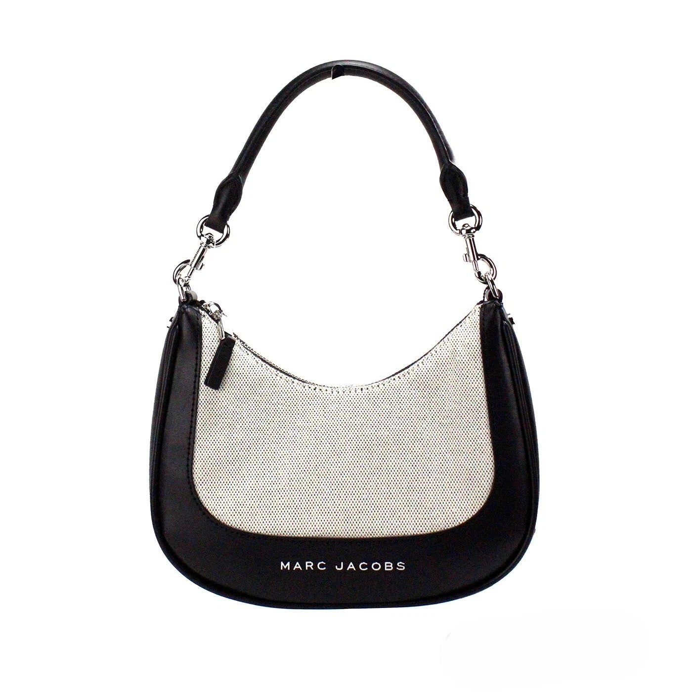 Marc Jacobs Hobo-Schultertasche aus schwarzem Canvas und Leder