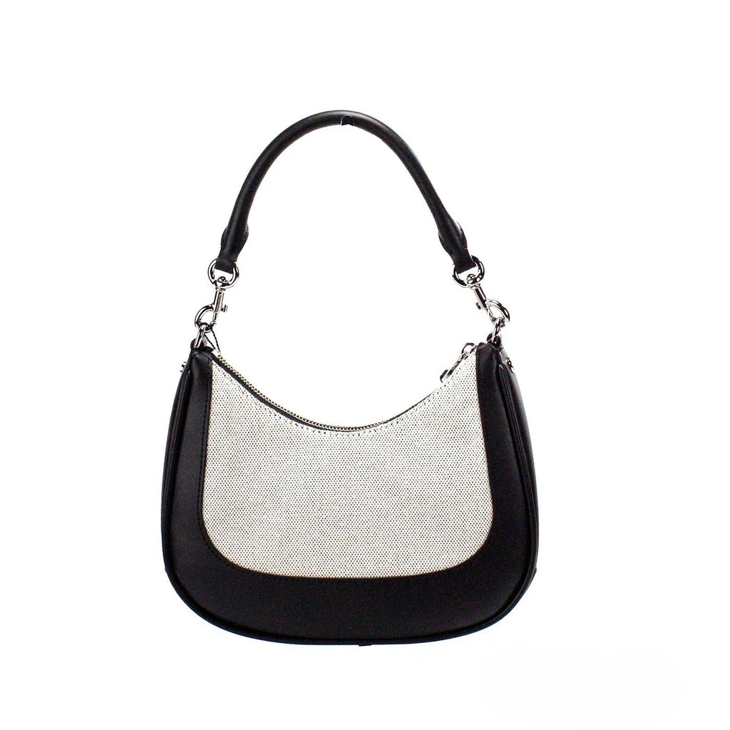 Marc Jacobs Hobo-Schultertasche aus schwarzem Canvas und Leder