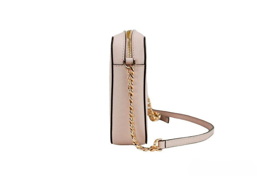 Michael Kors Damen Saffiano Leder East West Crossbody Handtasche mit 2 Steckfächern, Blush