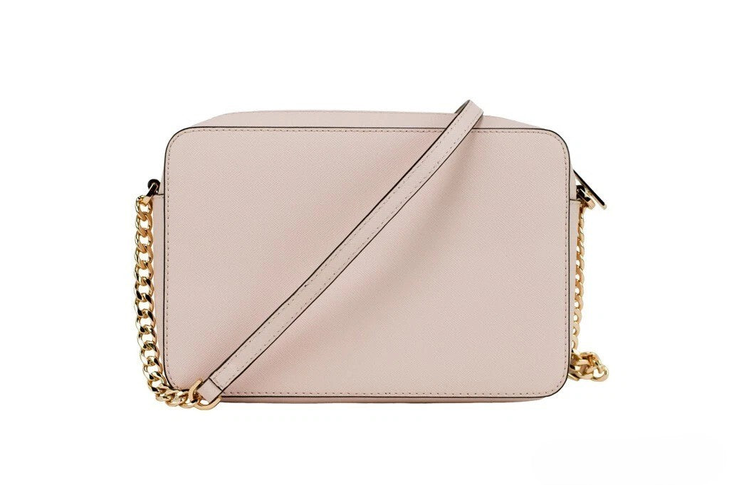 Michael Kors Damen Saffiano Leder East West Crossbody Handtasche mit 2 Steckfächern, Blush
