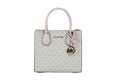 Michael Kors MICHAEL KORS Mercer 35S1GM9M2B Medium Logo and Leather Accordion Crossbody Bag in Powder Blush Multi
