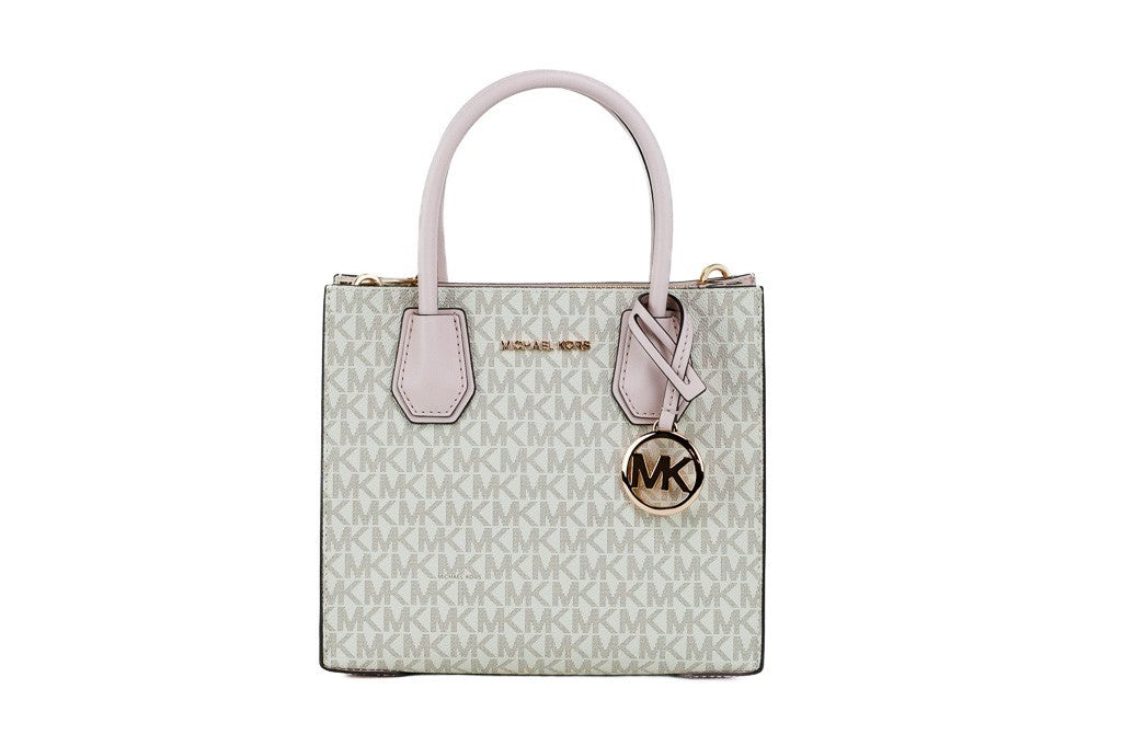 Michael Kors MICHAEL KORS Mercer 35S1GM9M2B Medium Logo and Leather Accordion Crossbody Bag in Powder Blush Multi
