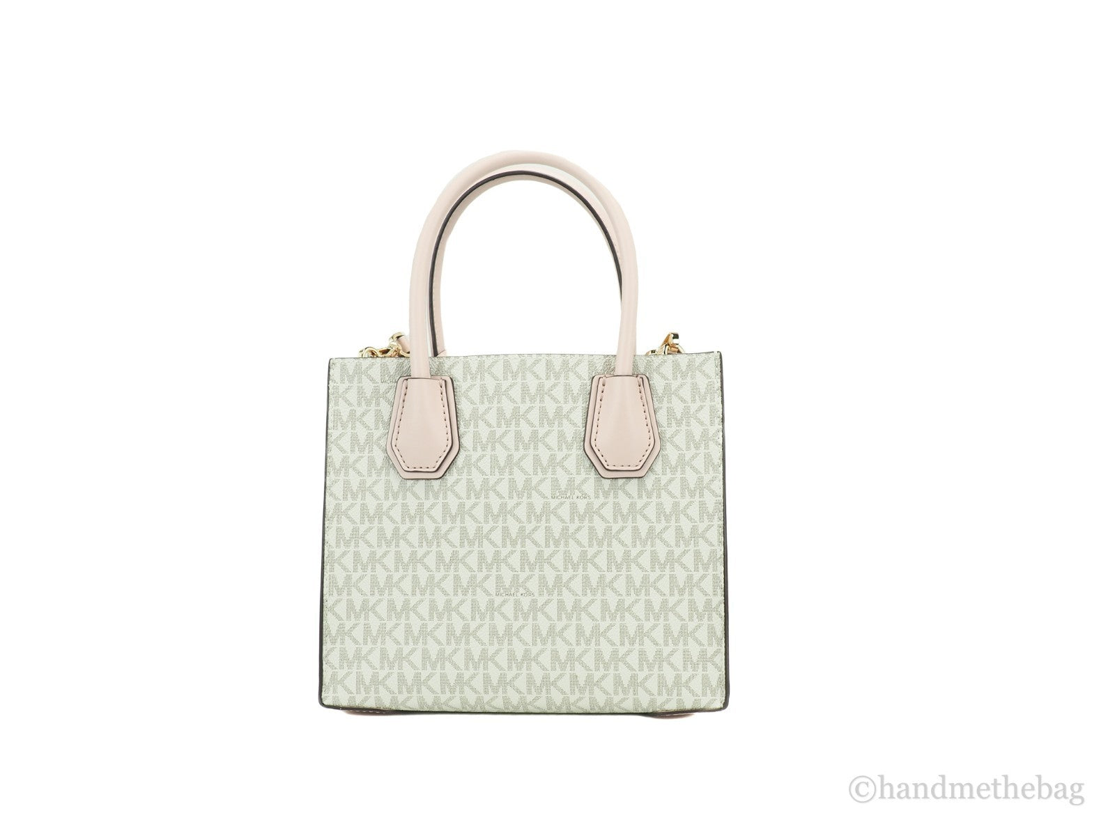 Michael Kors MICHAEL KORS Mercer 35S1GM9M2B Medium Logo and Leather Accordion Crossbody Bag in Powder Blush Multi