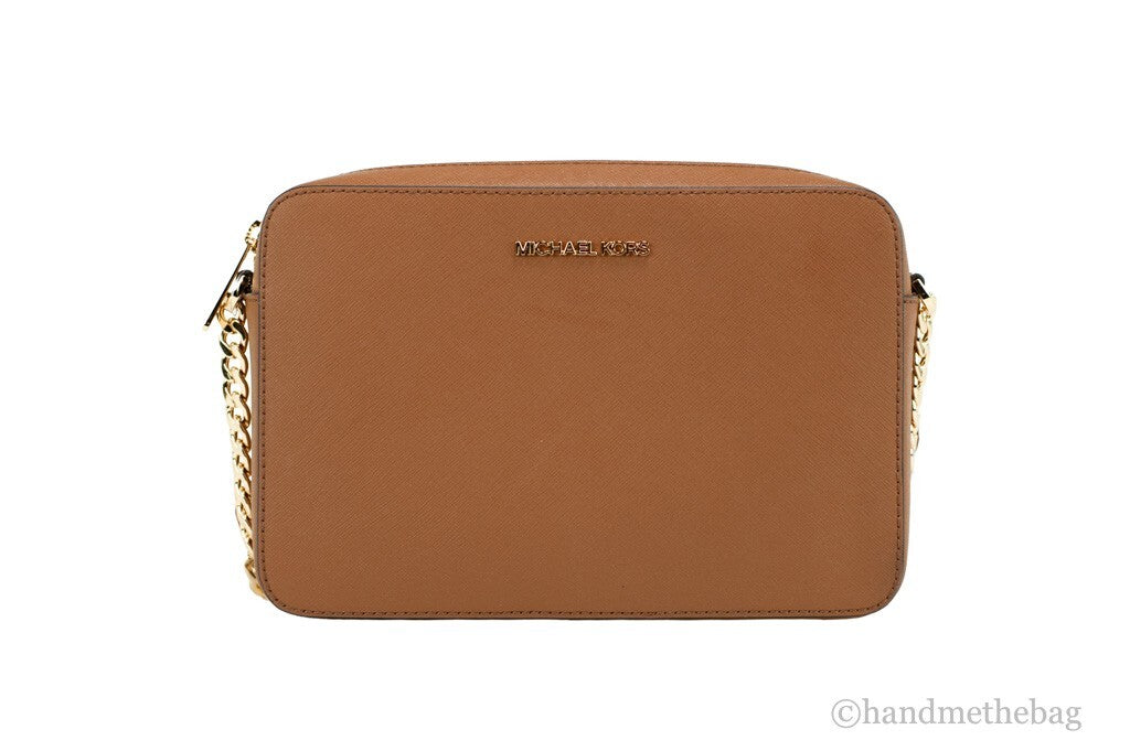 Michael Kors Damen Umhängetasche aus Saffiano-Leder mit Reißverschluss