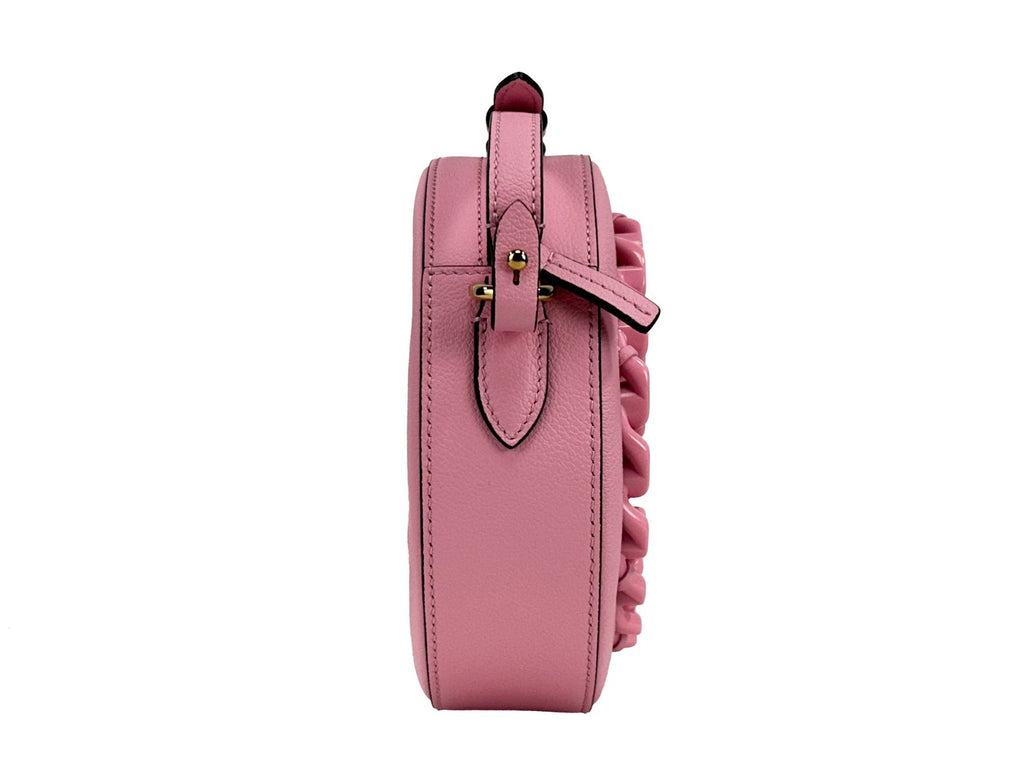 Versace Round Disco Leather Camera Crossbody Bag