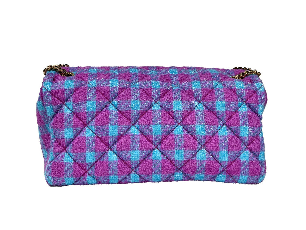 Versace Schultertasche aus Wolle und Lurex, mittelgroß