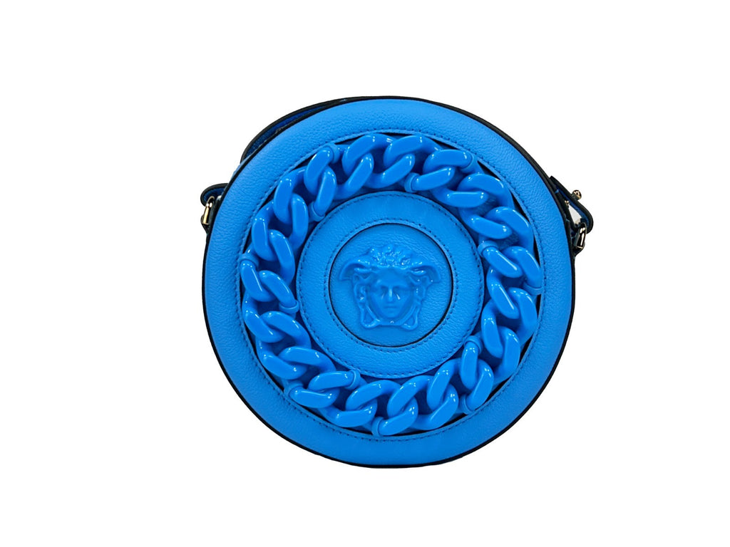 Versace Runde Disco Leder Kamera-Tasche Umhängetasche