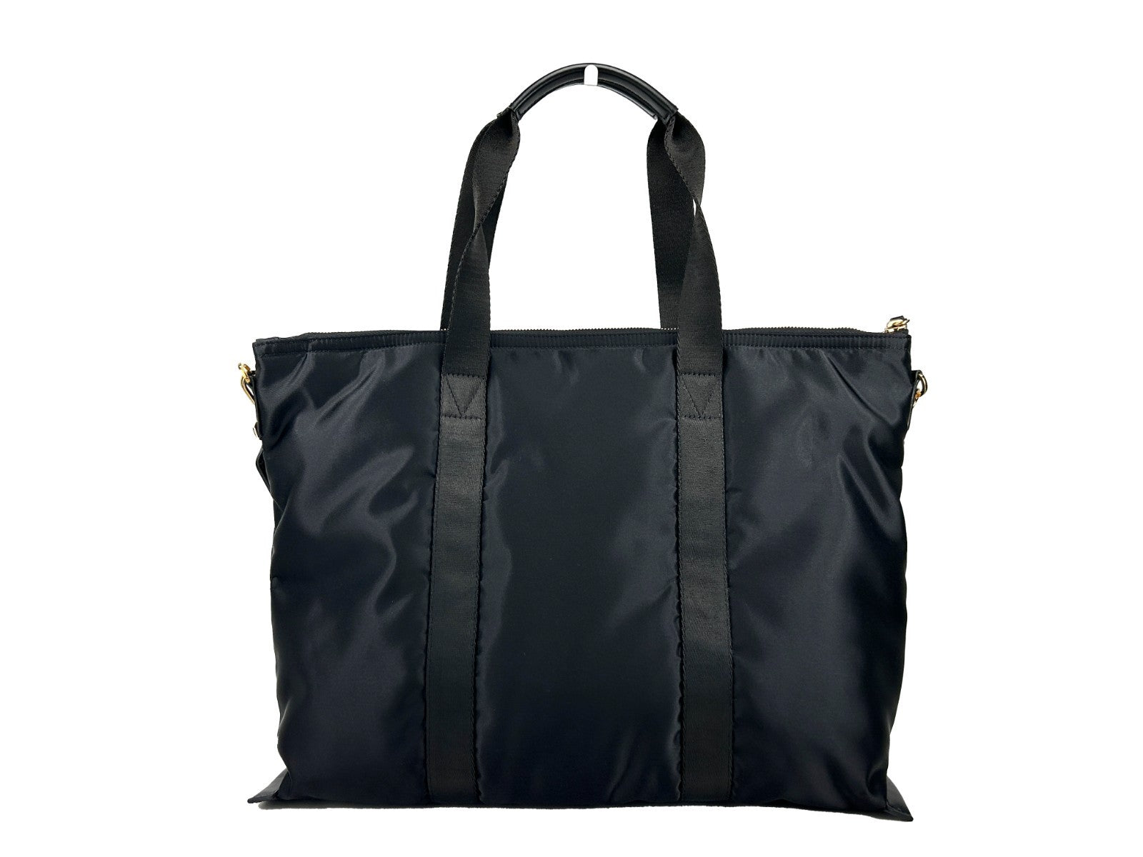Versace Schwarze Nylon La Medusa Schultertasche