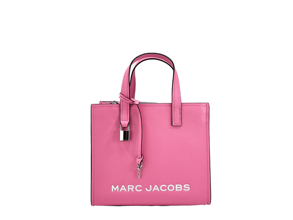 Marc Jacobs Mini Grind Tasche aus rosafarbenem Leder mit Umhängegurt