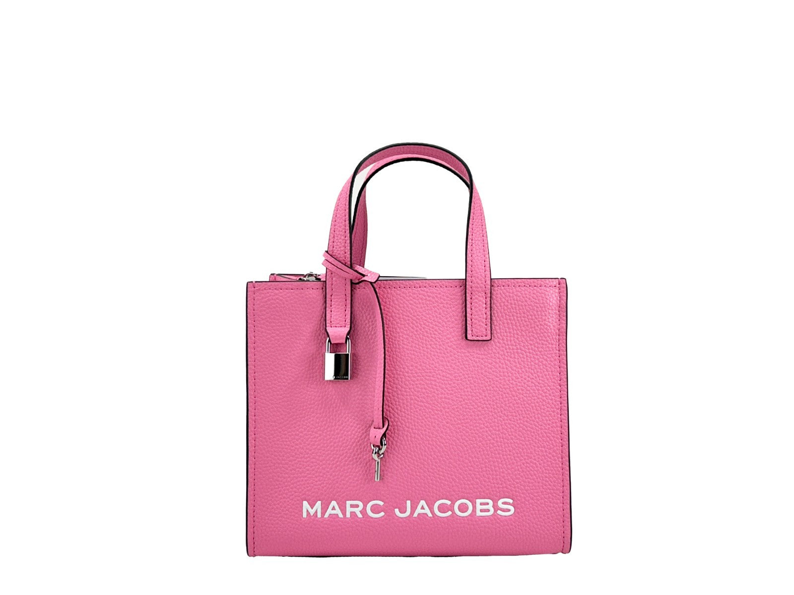 Marc Jacobs Mini Grind Tasche aus rosafarbenem Leder mit Umhängegurt