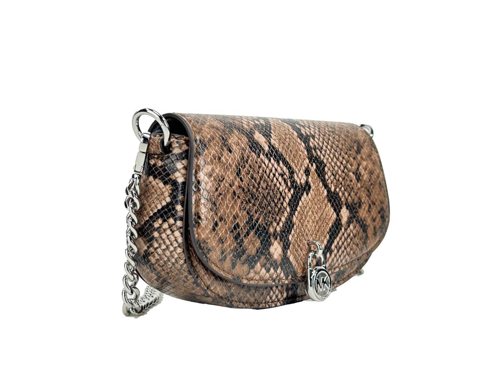 Michael Kors Small Mila Snake-Embossed Shoulder Bag
