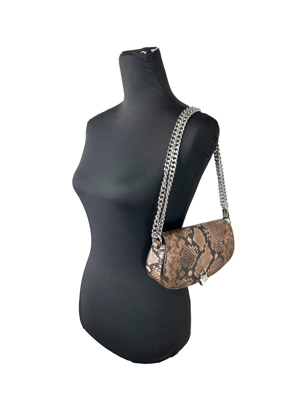 Michael Kors Small Mila Snake-Embossed Shoulder Bag