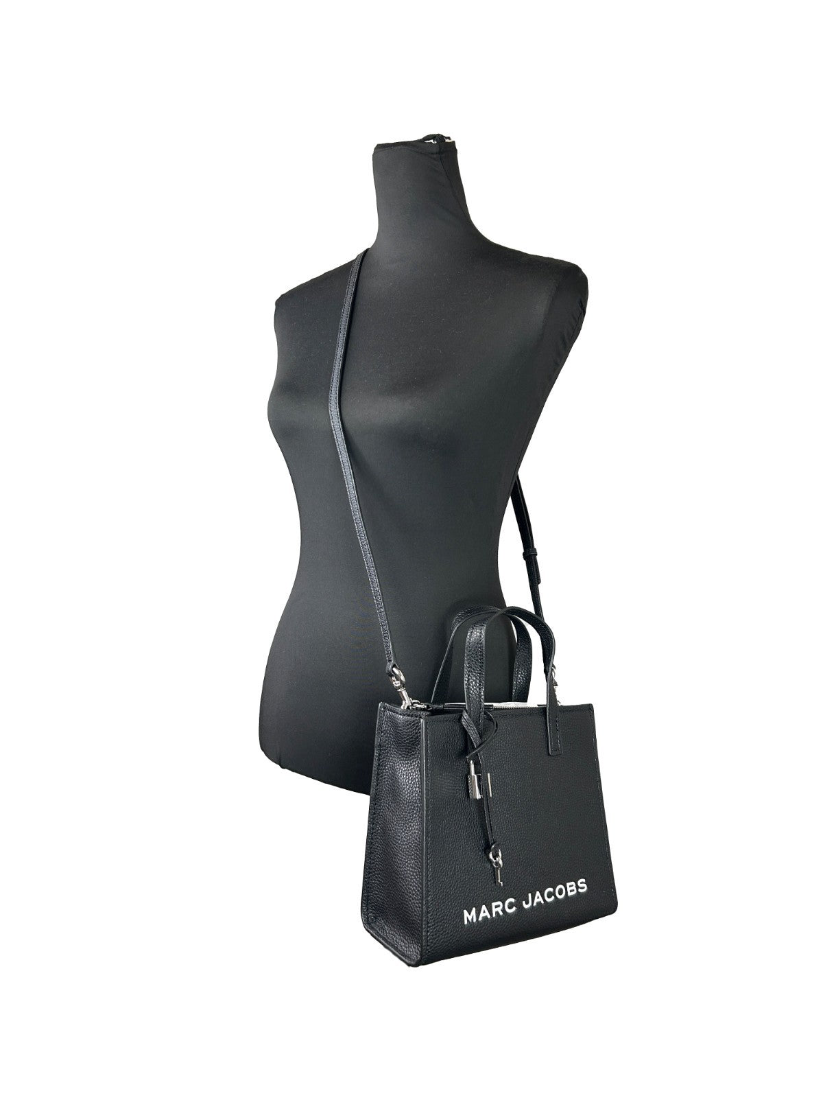 Marc Jacobs Mini Grind Schwarze Leder Umhängetasche