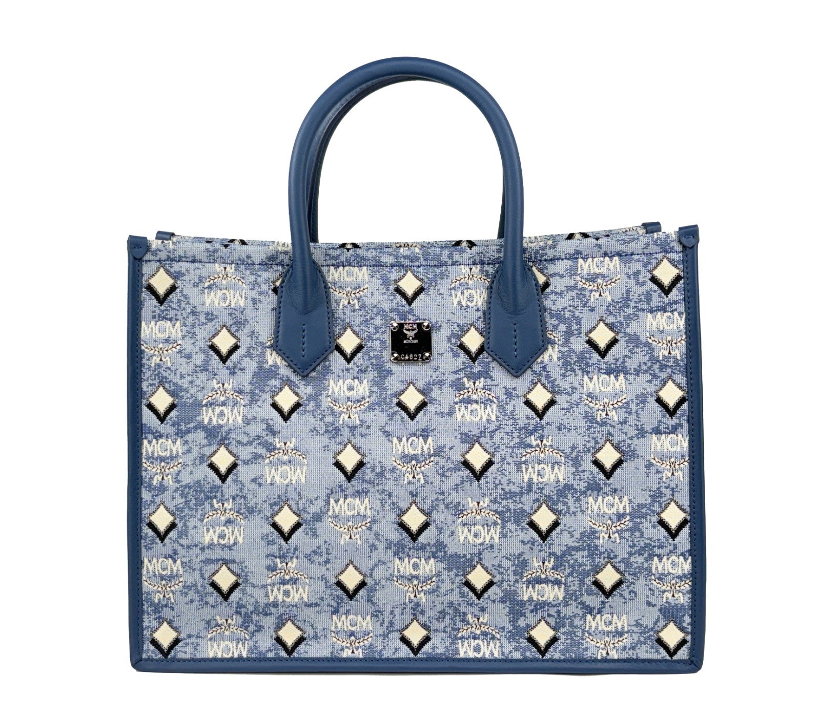 MCM Aren München Denim Shopper