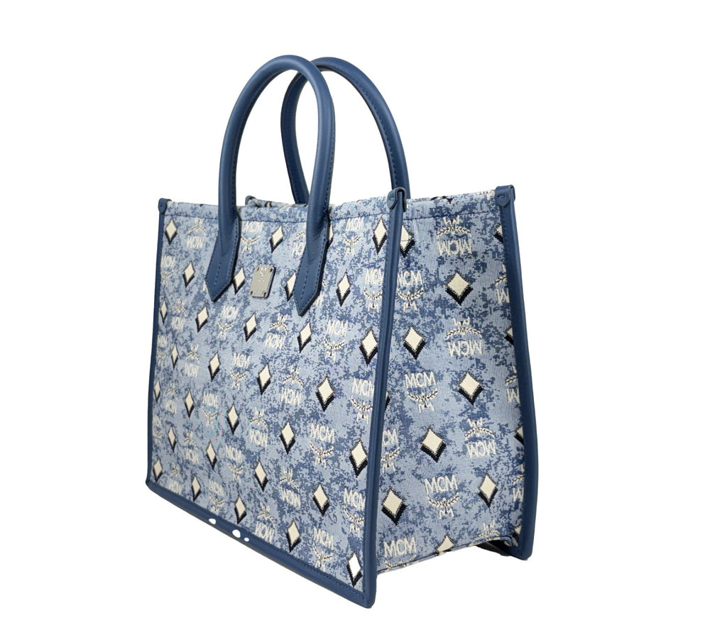 MCM Aren München Denim Shopper