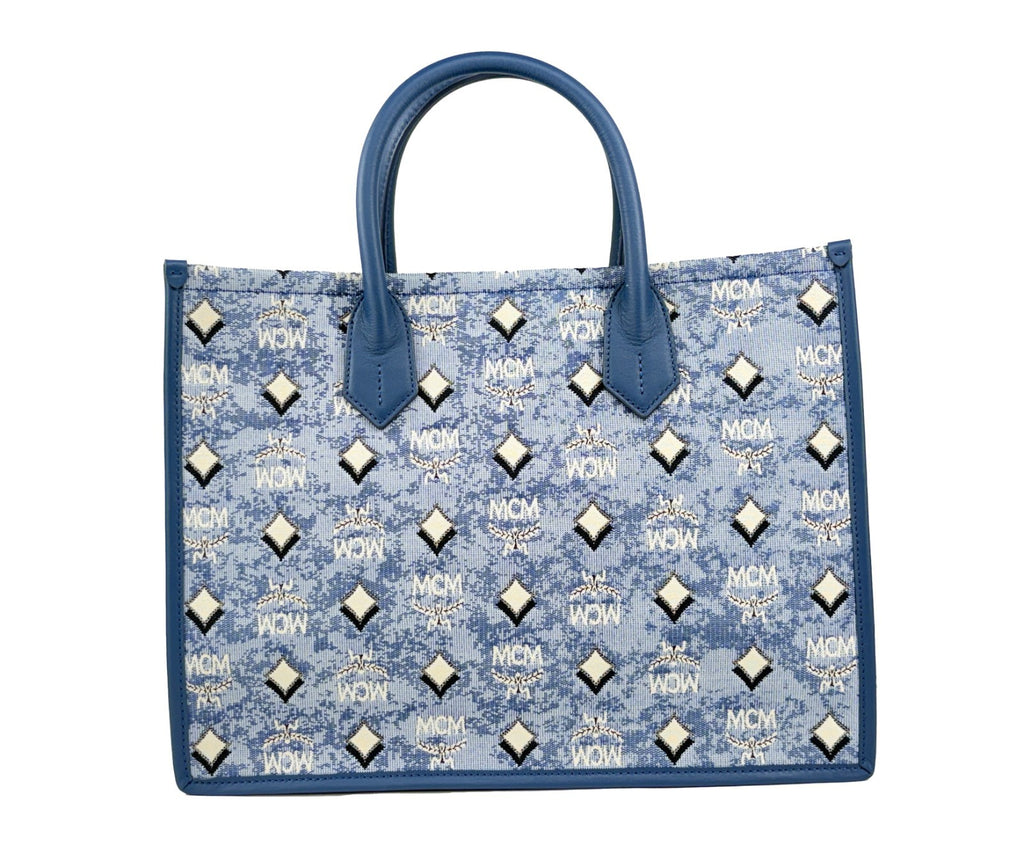 MCM Aren München Denim Shopper