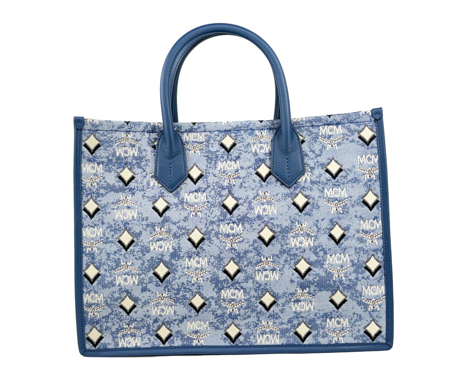 MCM Aren München Denim Shopper