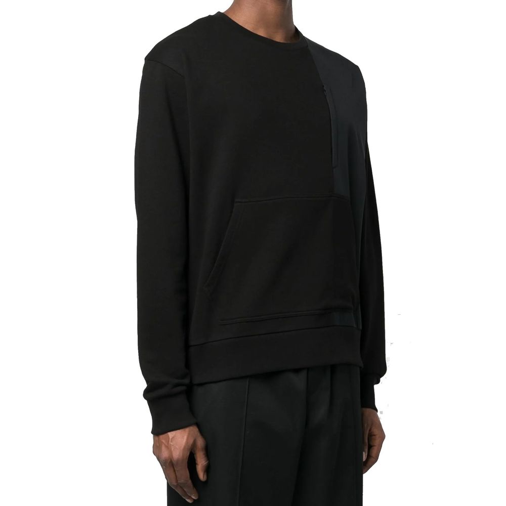 Herno Schwarzer Baumwoll-Sweatshirt