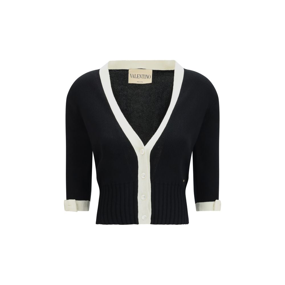 Valentino Schwarzer Baumwollcardigan