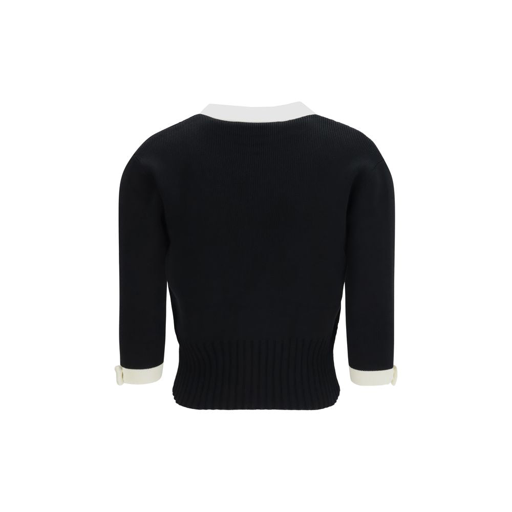 Valentino Schwarzer Baumwollcardigan