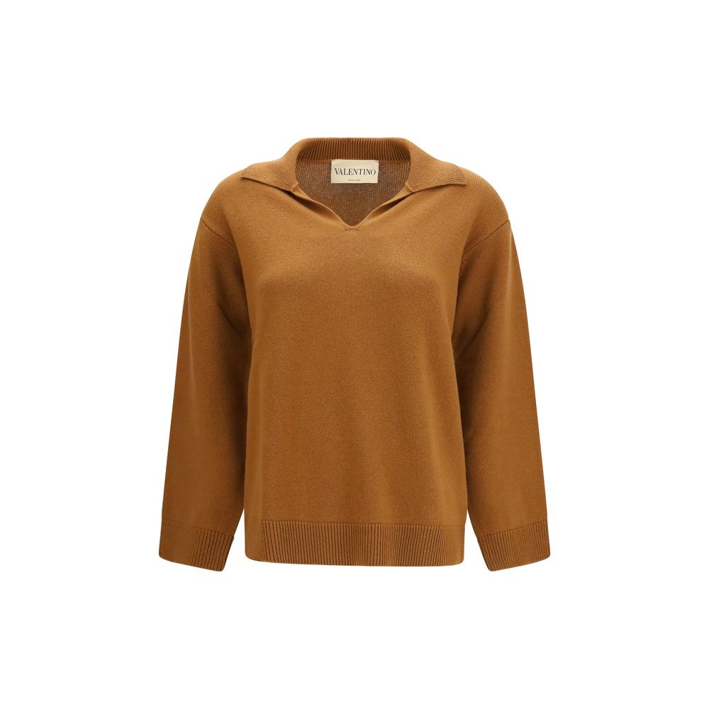 Valentino Brauner Kaschmirpullover