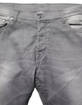 GF Ferre Graue, gewaschene Straight Leg Jeans für Herren mit mittlerer Leibhöhe