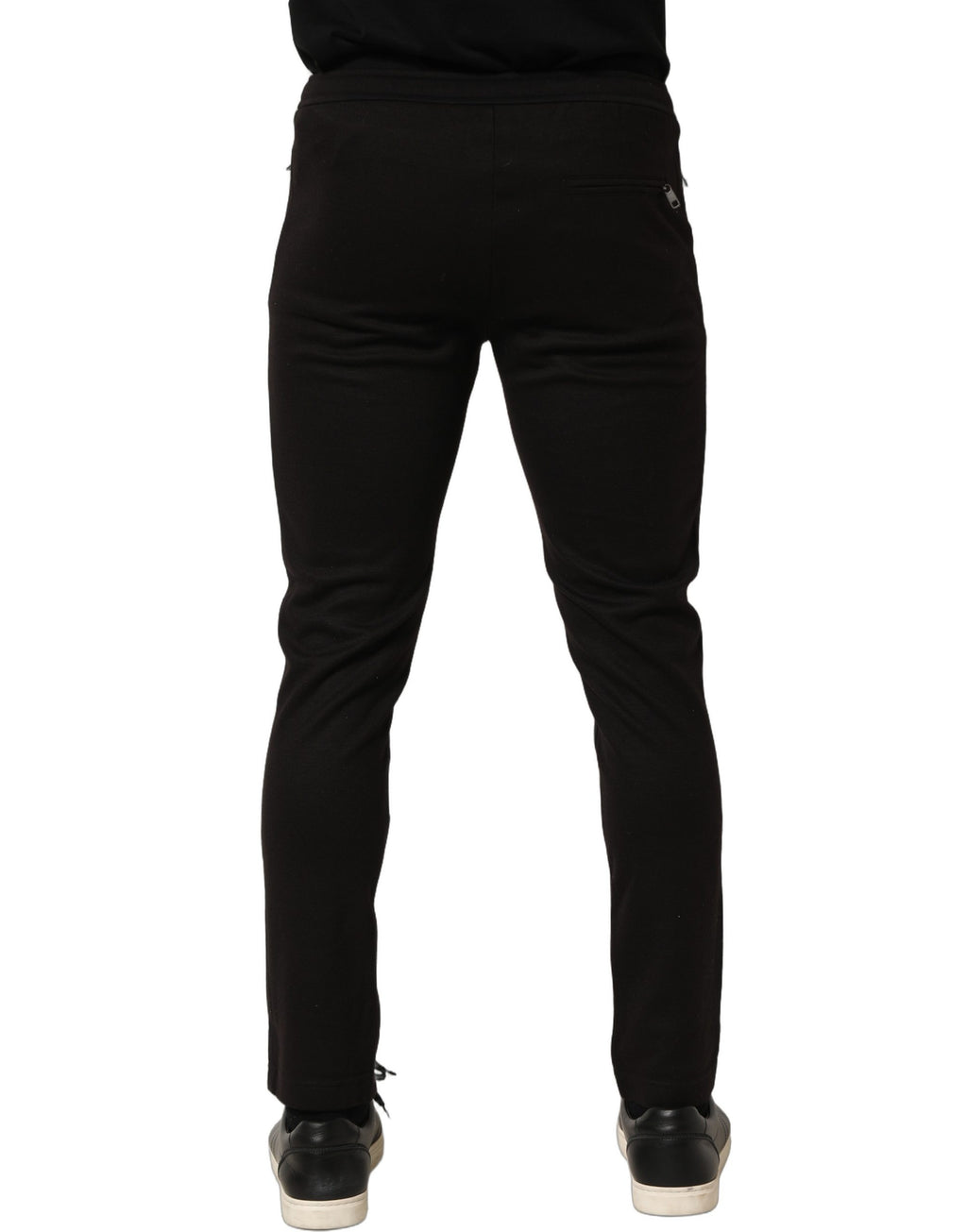 Dolce & Gabbana Schwarze Woll-Jogger Herren Sweatpants Hose