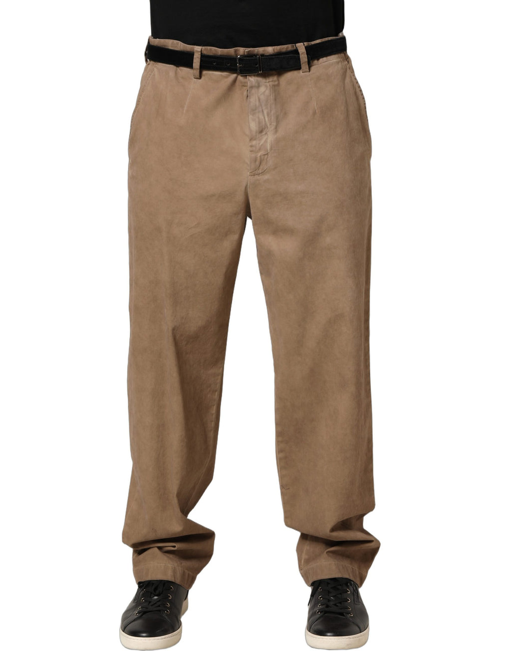 Domenico Tagliente Beige Baumwollhose mit geradem Bein für Herren